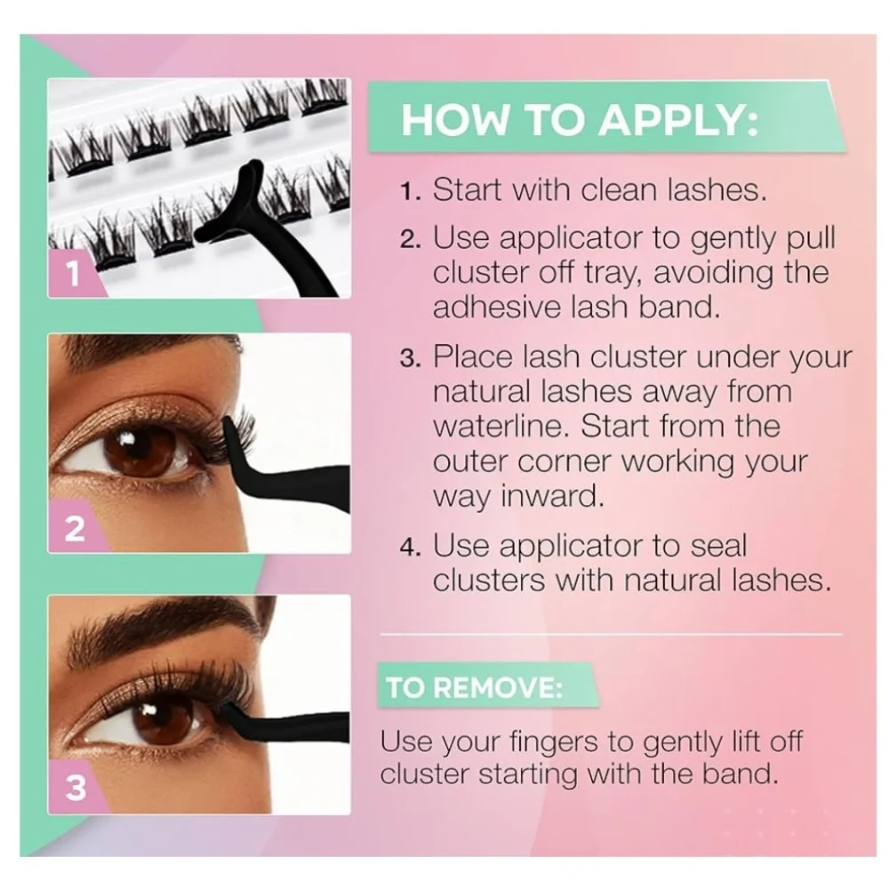 Ardell Press On Lashes Fauxmink Natural Pre-Glued Underlash Extensions - Picture 5 of 8